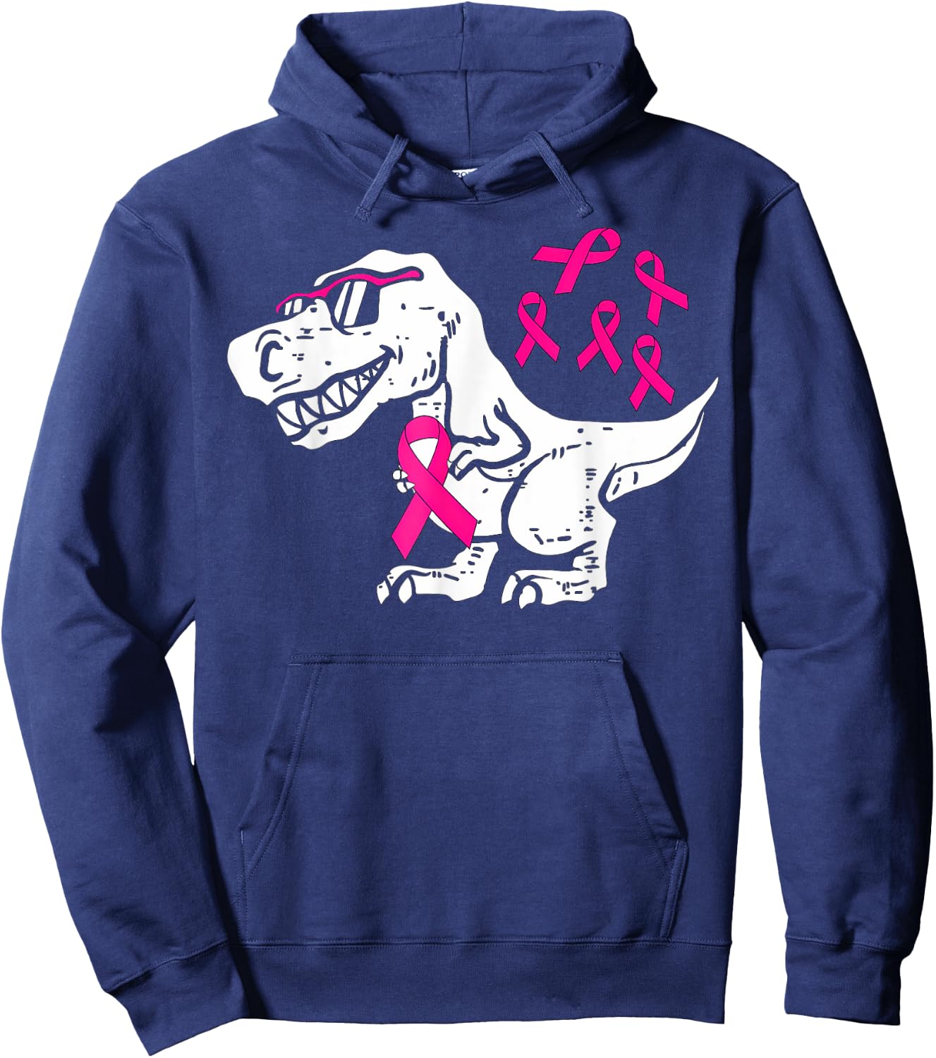 Breast Cancer Awareness Shirt Toddler Pink Ribbon Kids Youth Hoodie - Hoodie | Navy