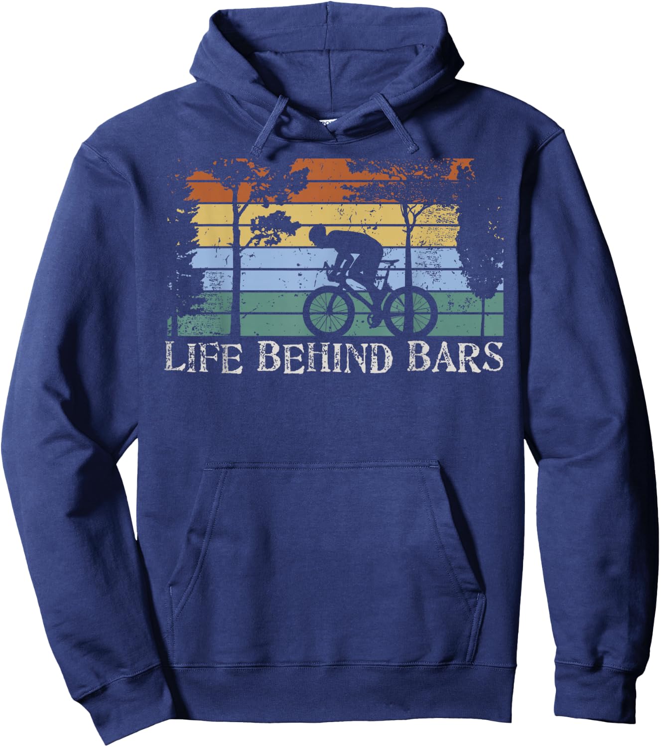 MTB Life Behind Bars Mountain Bike Gift Design Idea gift Hoodie - Hoodie | Navy
