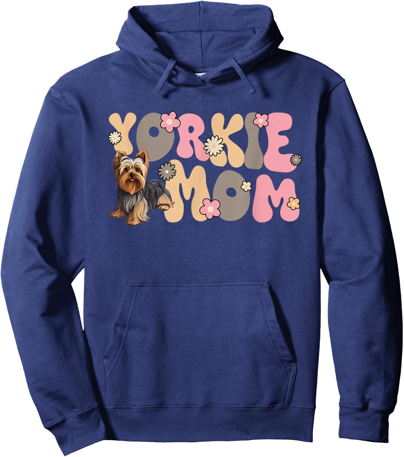 Yorkshire Terrier Groovy World's best Yorkie Mom Hoodie - Hoodie | Navy