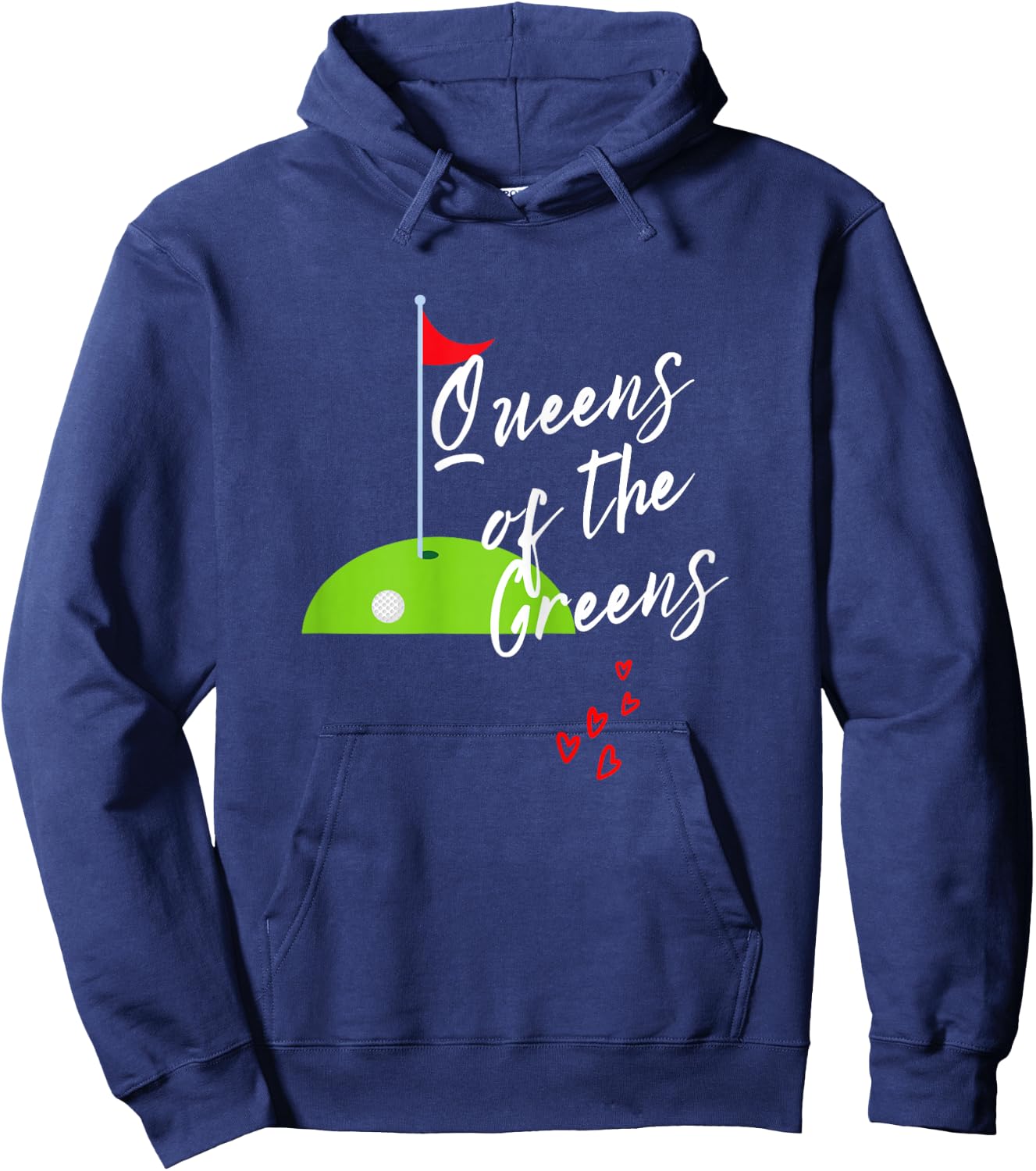 Funny Ladies Golf Greens Women Queens love golfing Leagues Hoodie - Hoodie | Navy