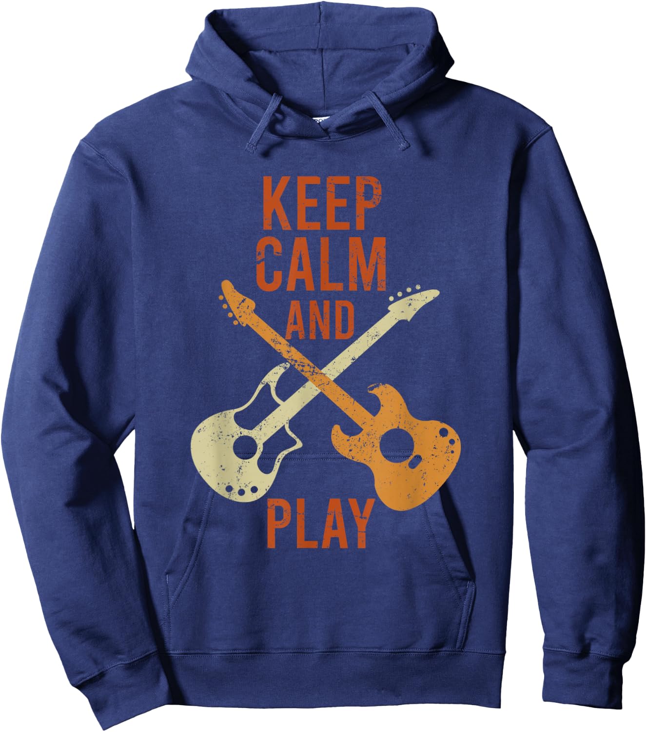 Keep Calm and Play Guitar Guitar Witz Guitar Electric Guitar Hoodie - Hoodie | Navy