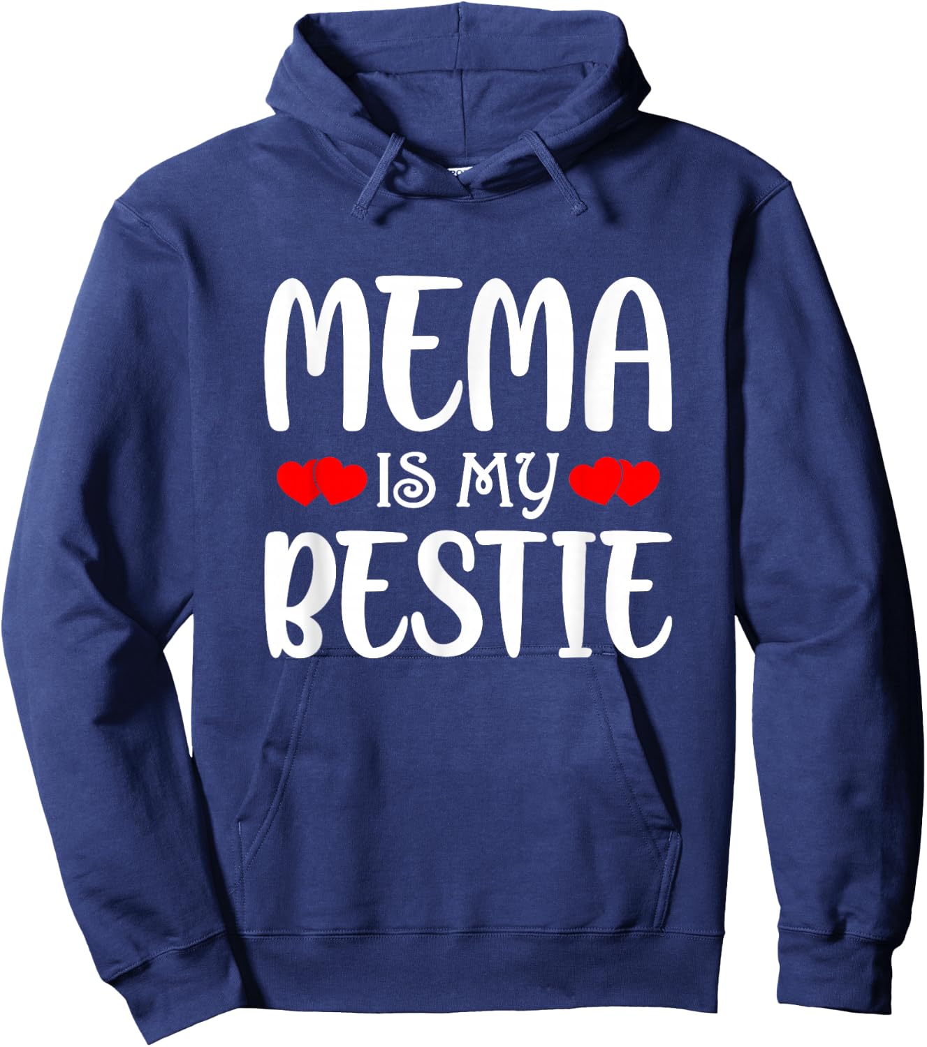 Mema Is My Bestie Toddler Design from Grandma Grandpa Hoodie - Hoodie | Navy