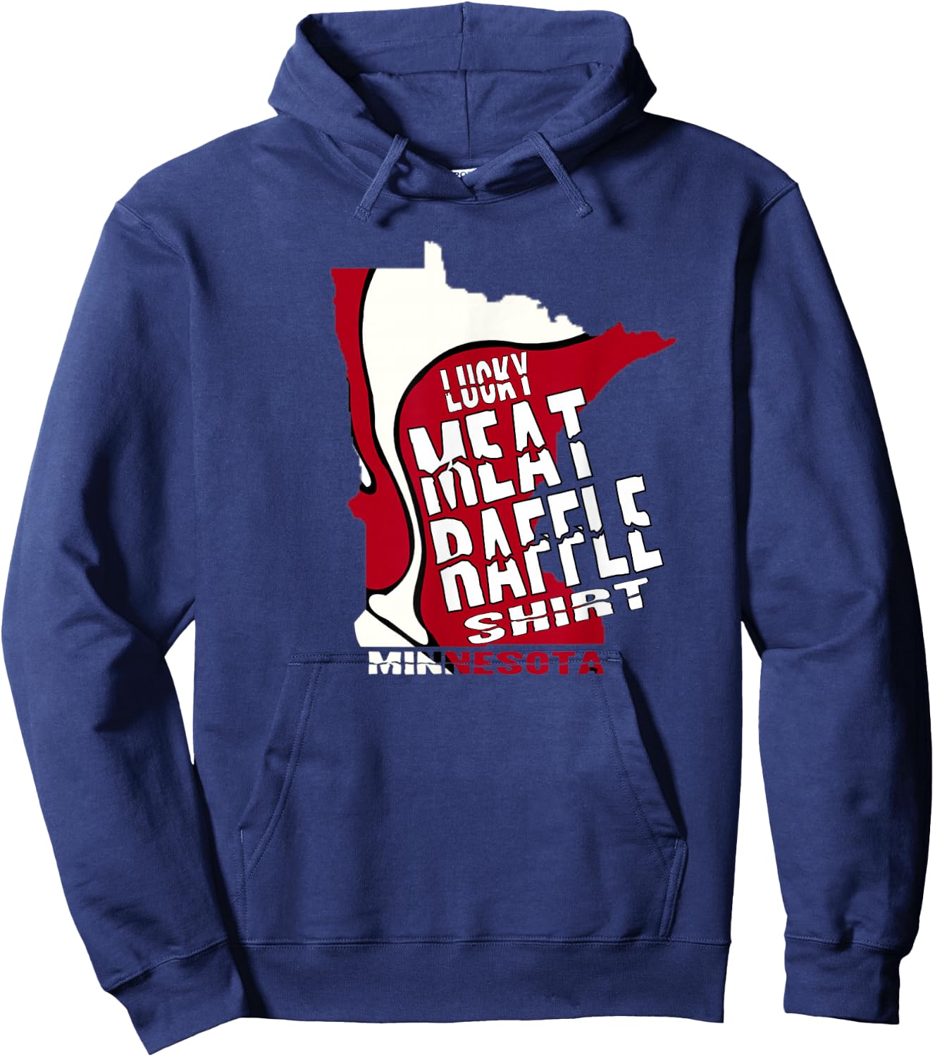 Meat Raffles Minnesota Meat Drawing Hoodie - Hoodie | Navy