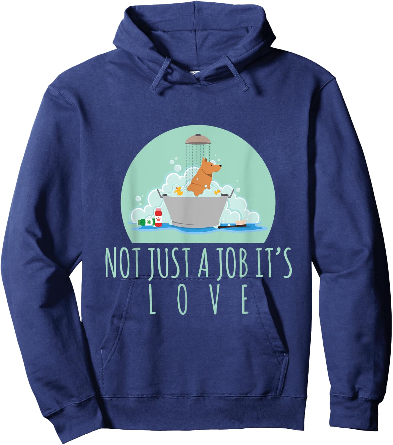 Not Just A Job It's Love Dog Groomer Funny Dog Grooming Women Hoodie - Hoodie | Navy