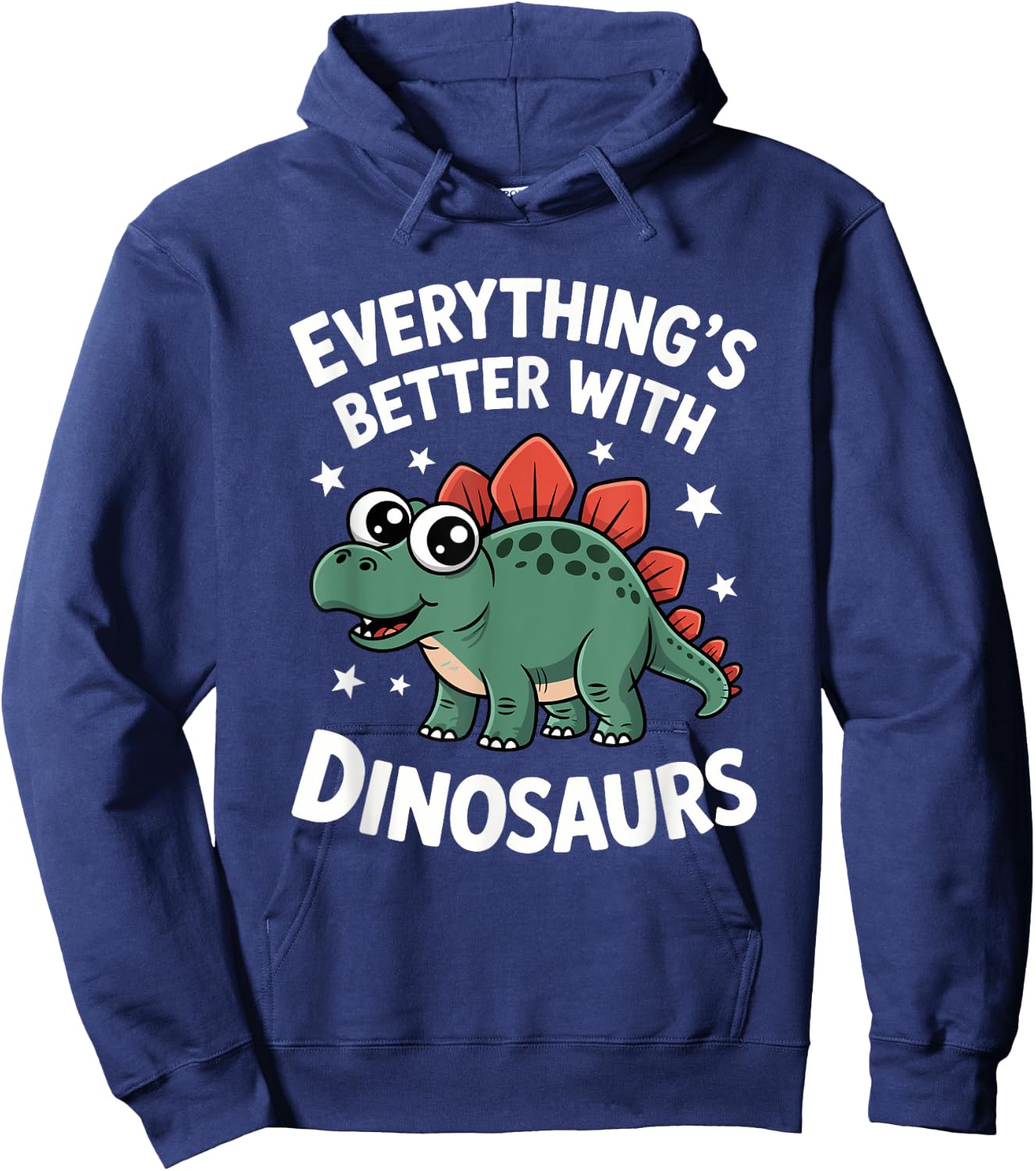 Cute Stegosaurus Lover Adults or Kids Boys Girls Dinosaur Hoodie - Hoodie | Navy