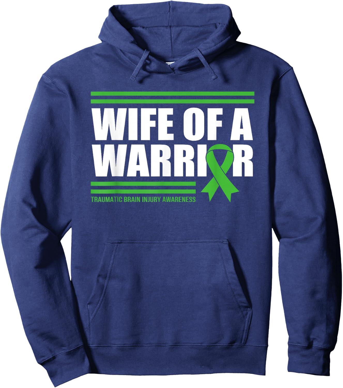 Wife Of A Warrior Traumatic Brain Injury Hoodie - Hoodie | Navy