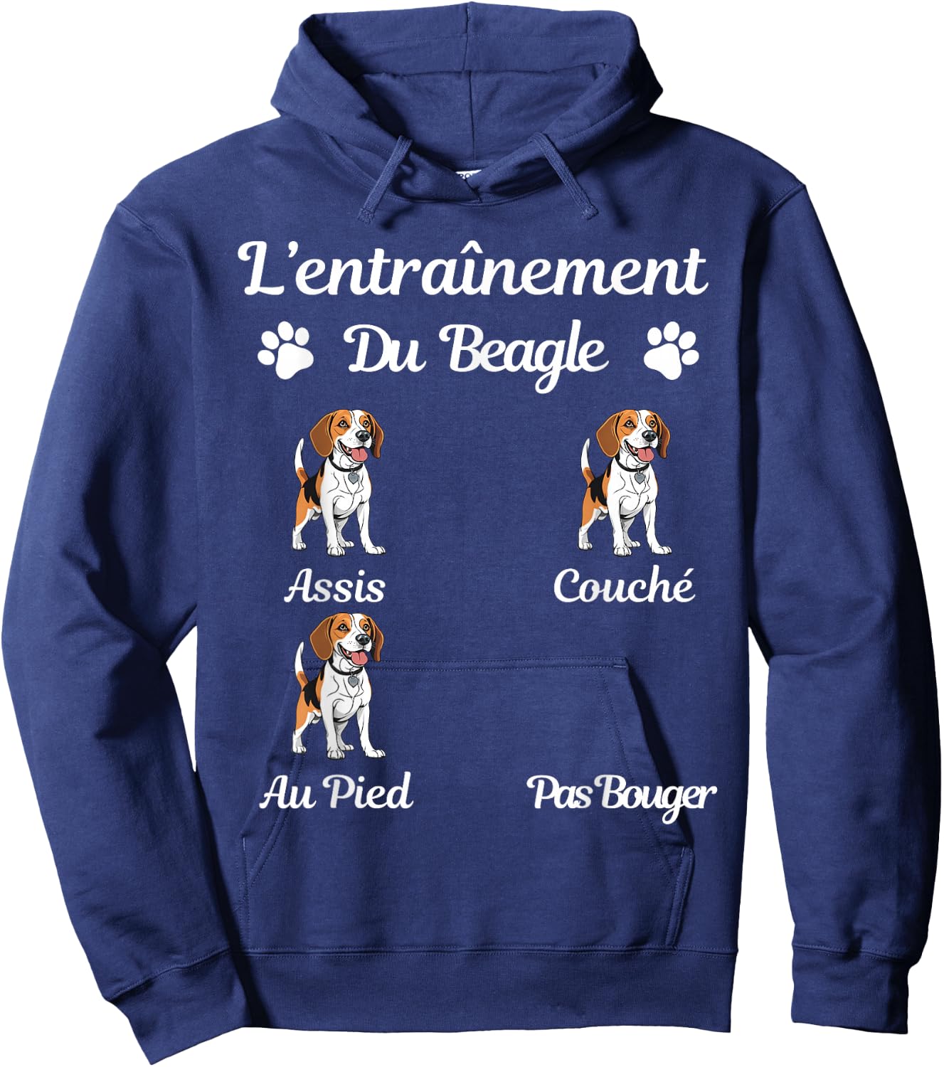 Beagle Funny Humor Beagle Woman Beagle Man Beagle , Black, S Hoodie - Hoodie | Navy