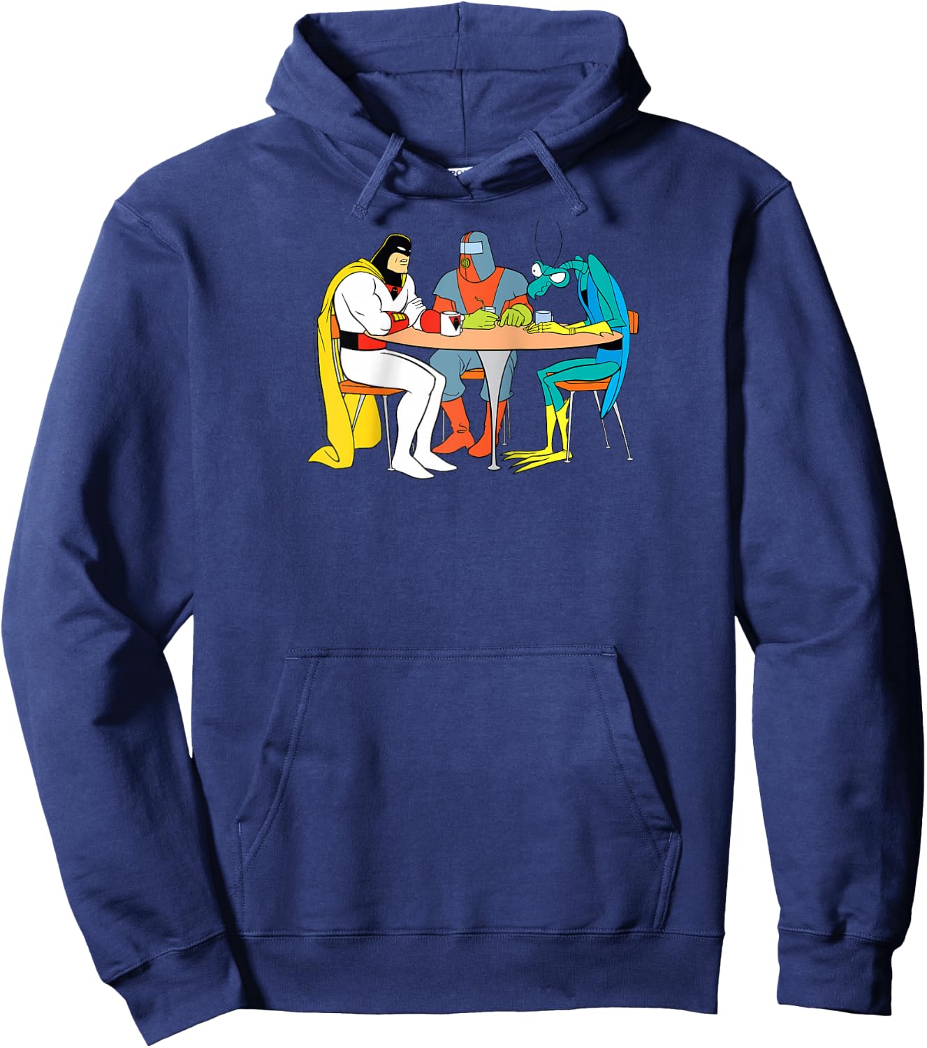 Space Ghost Coast to Coast Brak & Zorak Raglan Baseball Hoodie - Hoodie | Navy