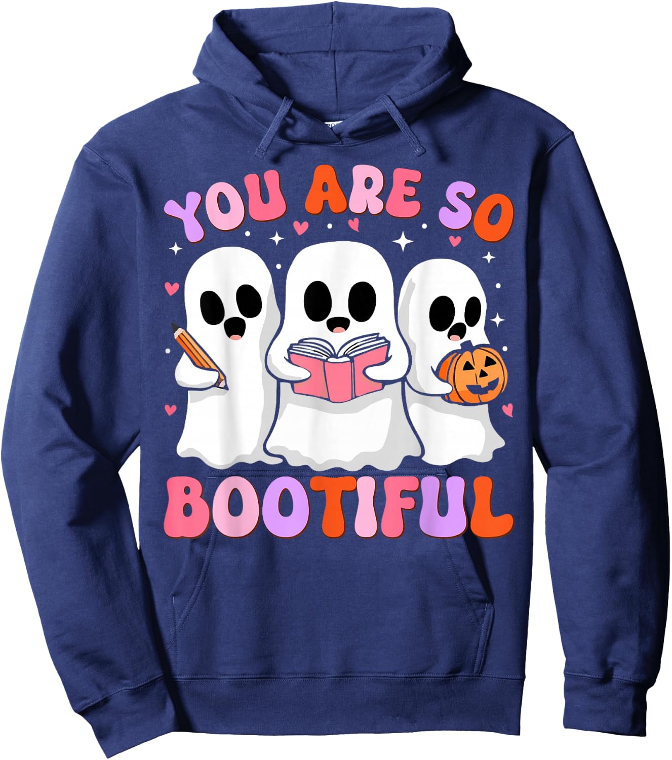 You Are So Bootiful Cute Halloween Ghost men women kids Hoodie - Hoodie | Navy