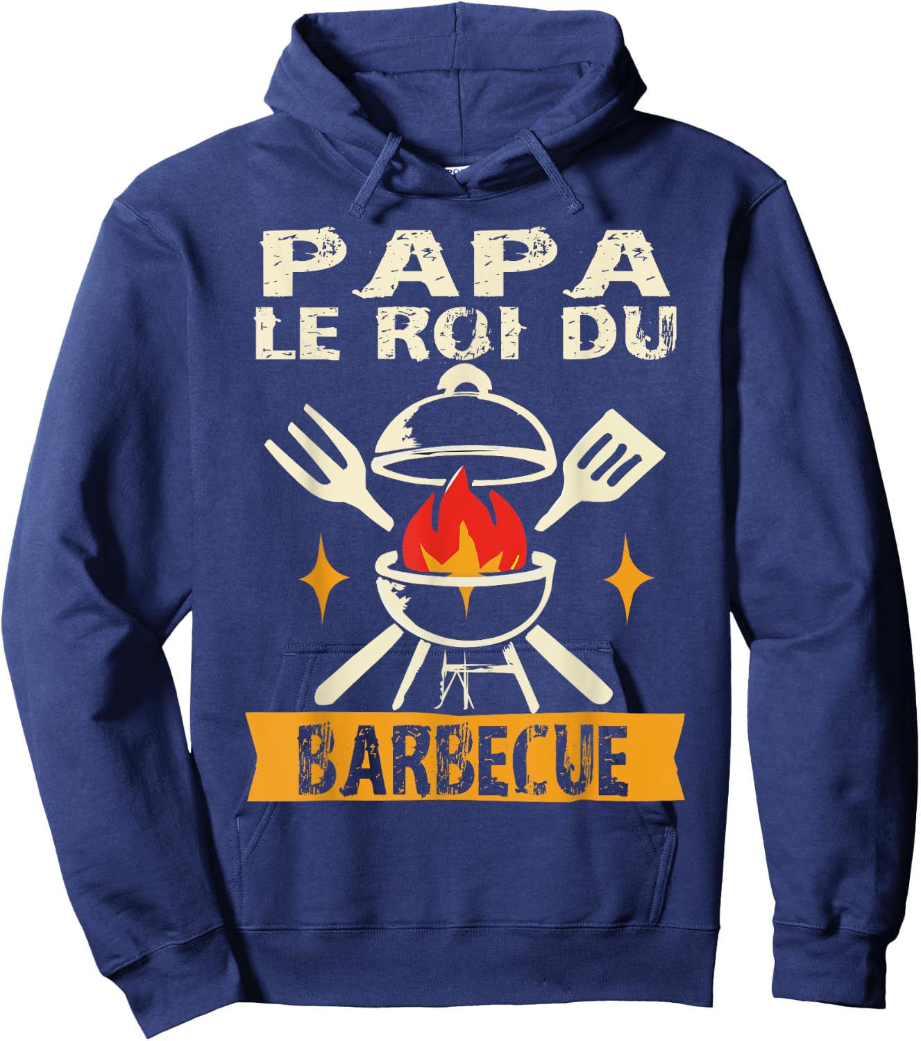 Barbecue Humour Été Grillade Roi Du Bbq Maître Du Grill Hoodie - Hoodie | Navy