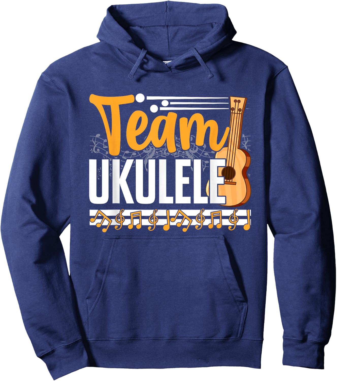 Team Ukulele , black Hoodie - Hoodie | Navy