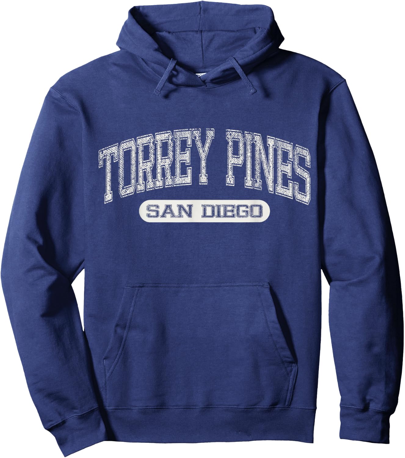 Vintage Torrey Pines San Diego Y2k Distressed Beach Souvenir Men Women Girls Kids Hoodie - Hoodie | Navy