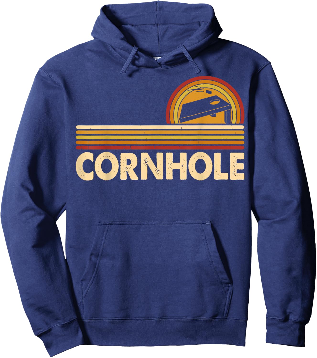 Cornhole Art Women Corn Hole Players Funny Cornhole Hoodie - Hoodie | Navy