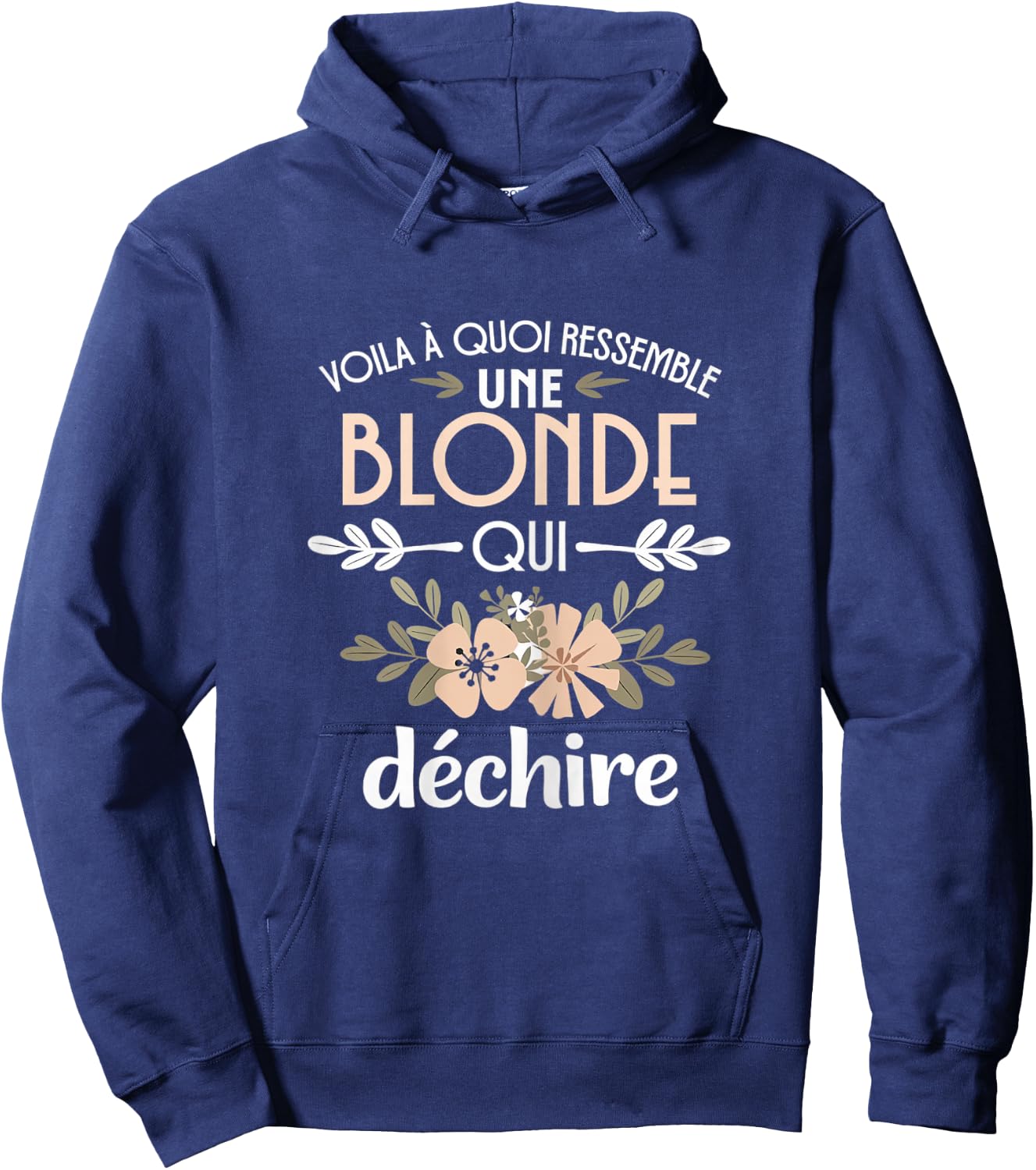 Blonde Ripping Humor Gift Woman Blondasse Hoodie - Hoodie | Navy