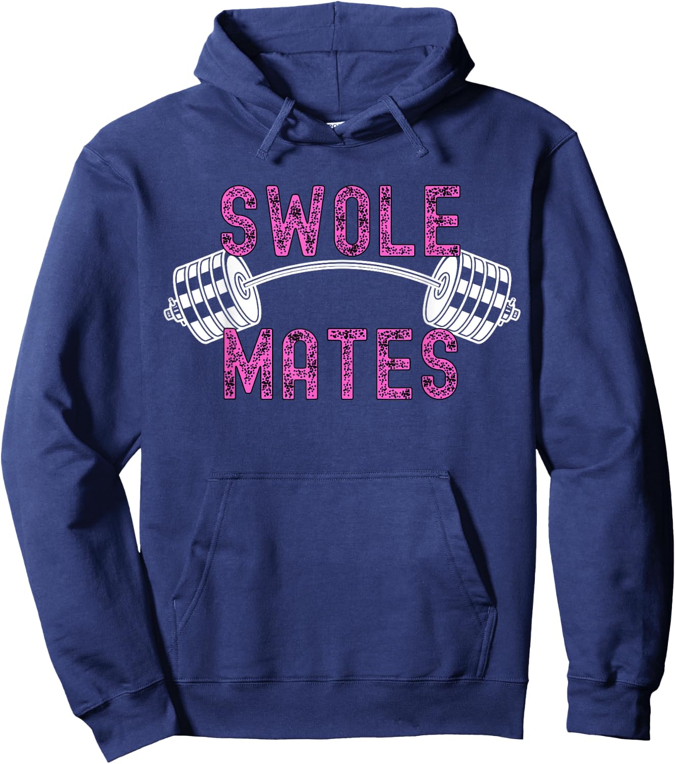 Swole Mates Funny Couple Gym Workout Valentines Hoodie - Hoodie | Navy