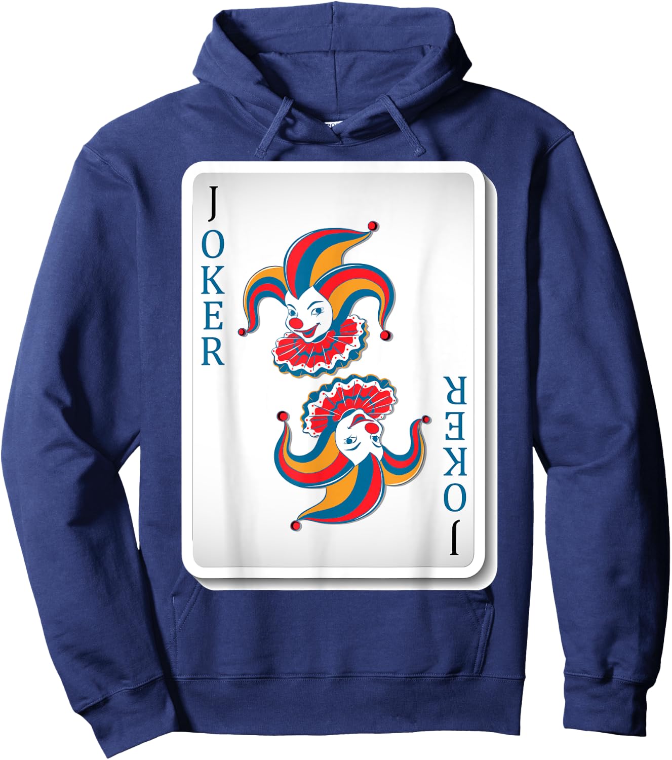 Joker Jester Poker playing Card Funny Hoodie - Hoodie | Navy