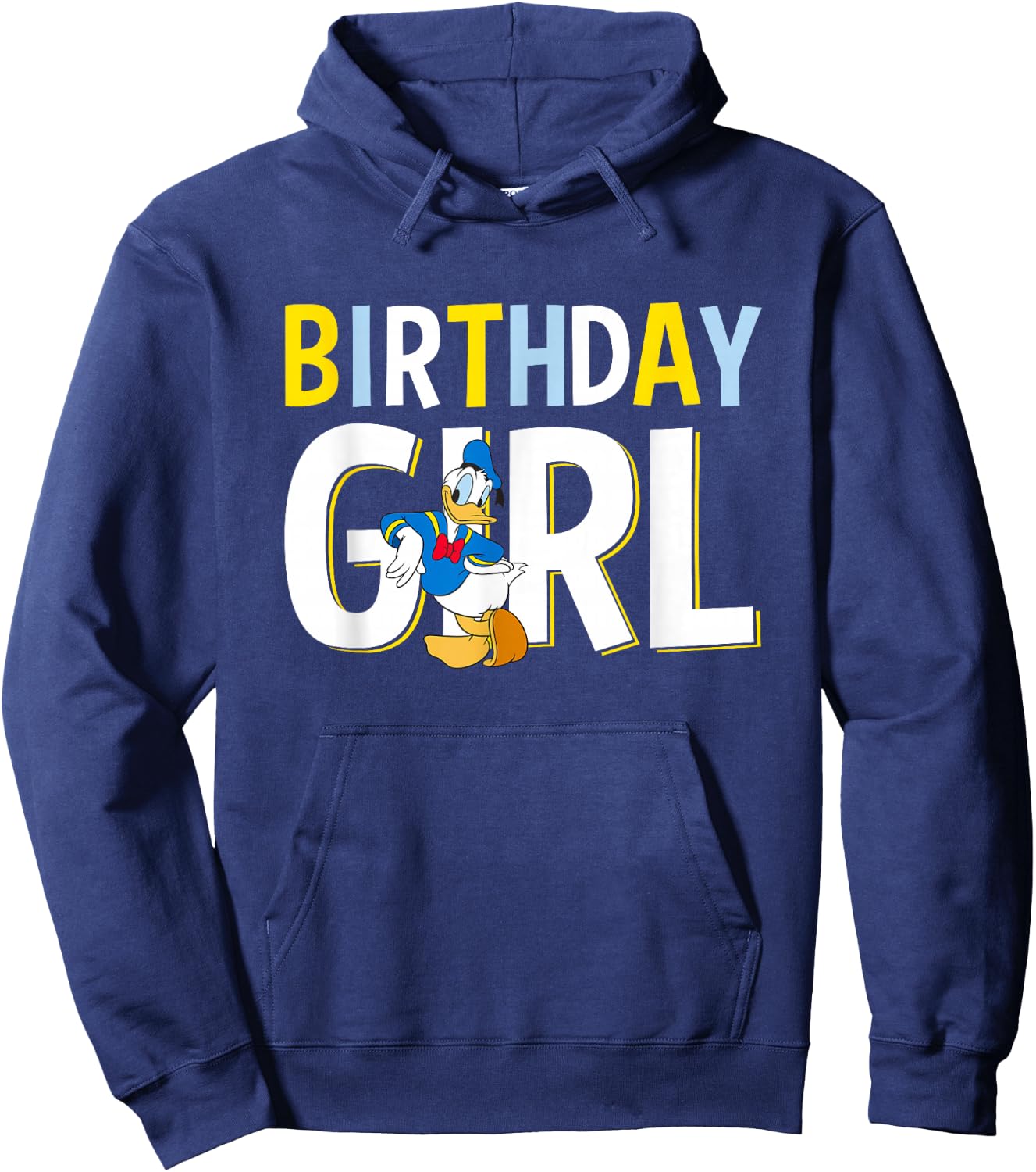 Disney Mickey and Friends Birthday Girl Vintage Donald Duck Hoodie - Hoodie | Navy