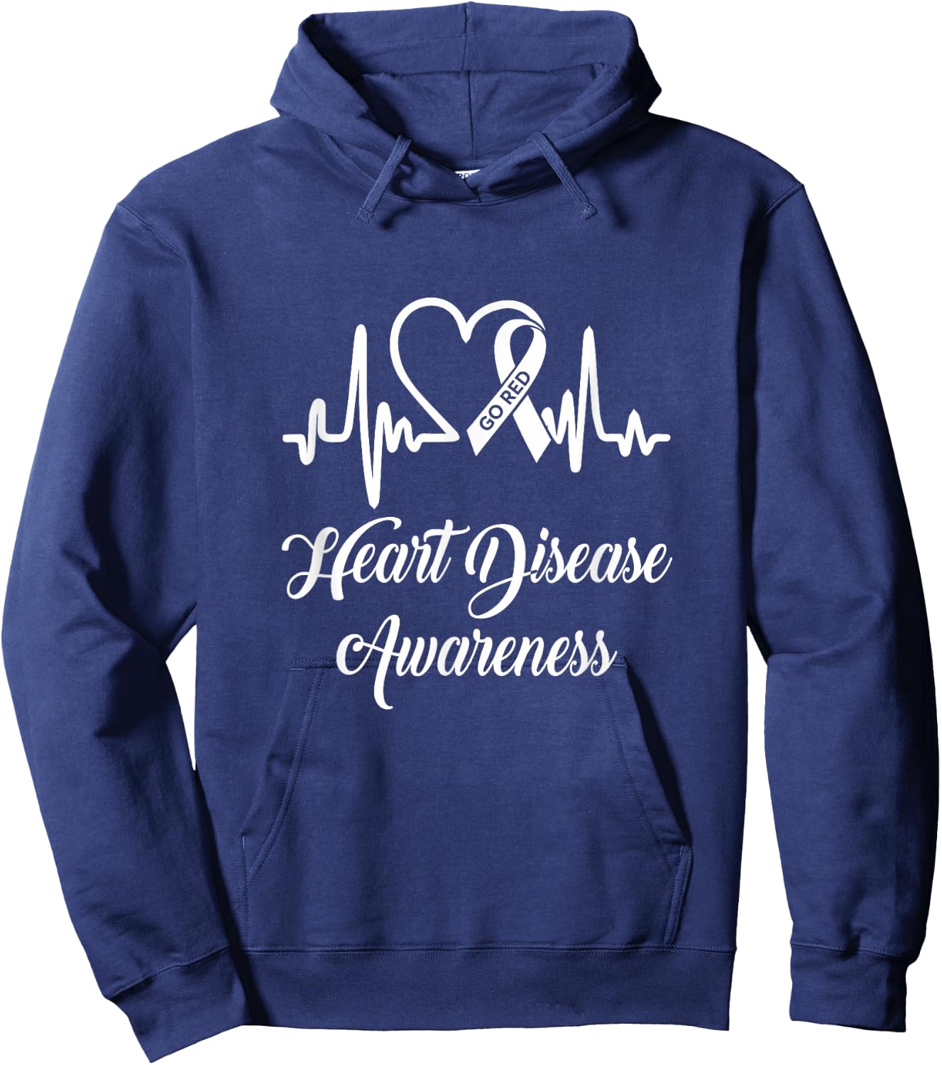 Heart Disease Awareness We Wear Red In February Go Red Hoodie - Hoodie | Navy