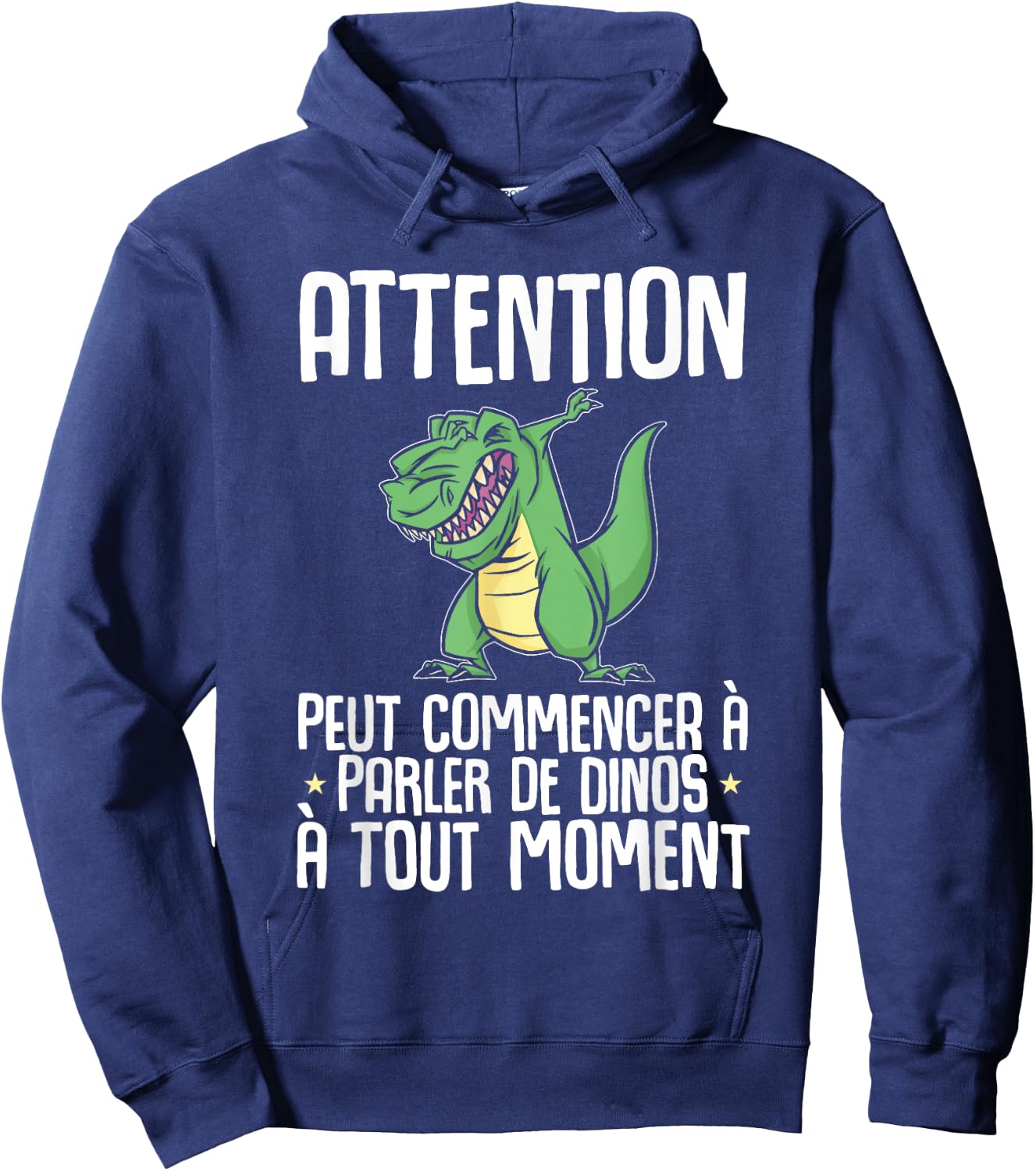 Dinosaur Attention Can Start Talking About Dinos T-Rex , Black, S Hoodie - Hoodie | Navy