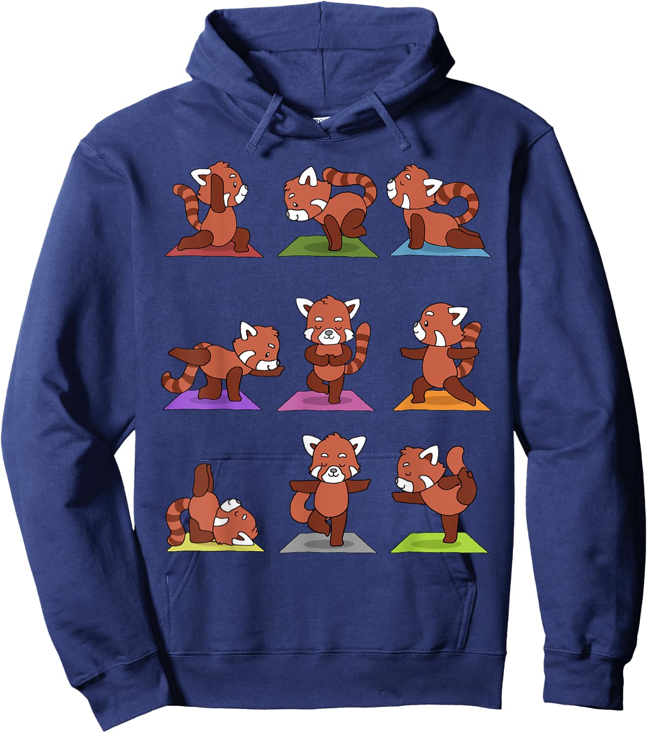 Red Panda Yoga Hoodie - Hoodie | Navy