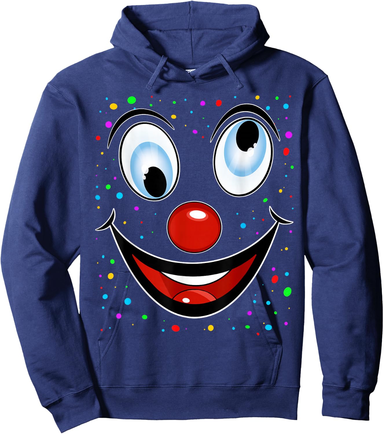 Fancy Dress Clown Face Outfit Clown Costume Carnival , black Hoodie - Hoodie | Navy