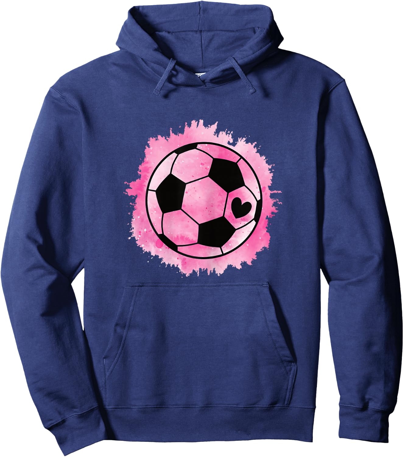 Cute Soccer Ball Women Girls Kids Hoodie - Hoodie | Navy