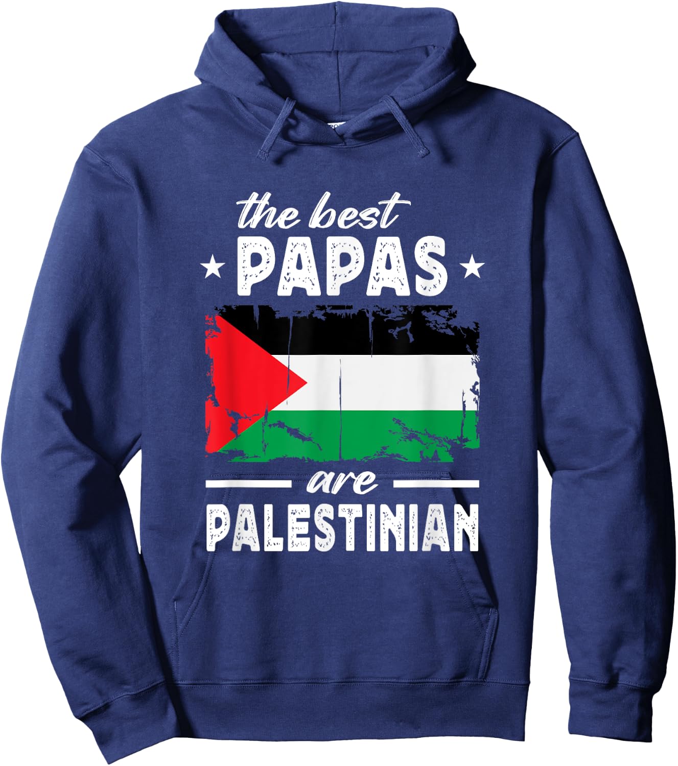 The Best Papas are Palestinian Father's Day Palestine Flag Hoodie - Hoodie | Navy