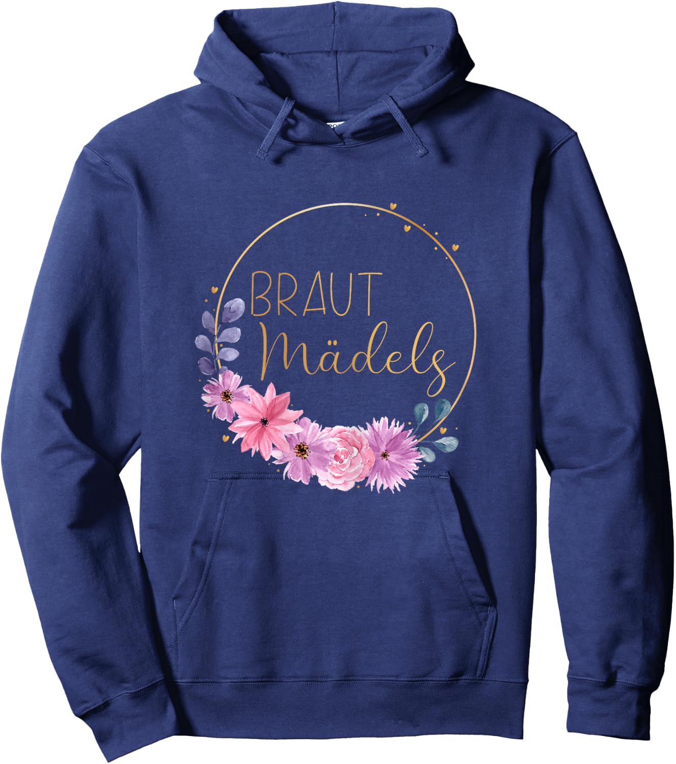 Braut Mädels Junggesellenabschied Hochzeit rosa Blumen Hoodie - Hoodie | Navy