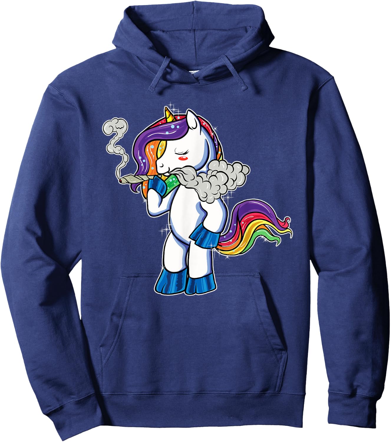 Marijuana Unicorn Weed Pot Head Stoner Gifts Women Hoodie - Hoodie | Navy