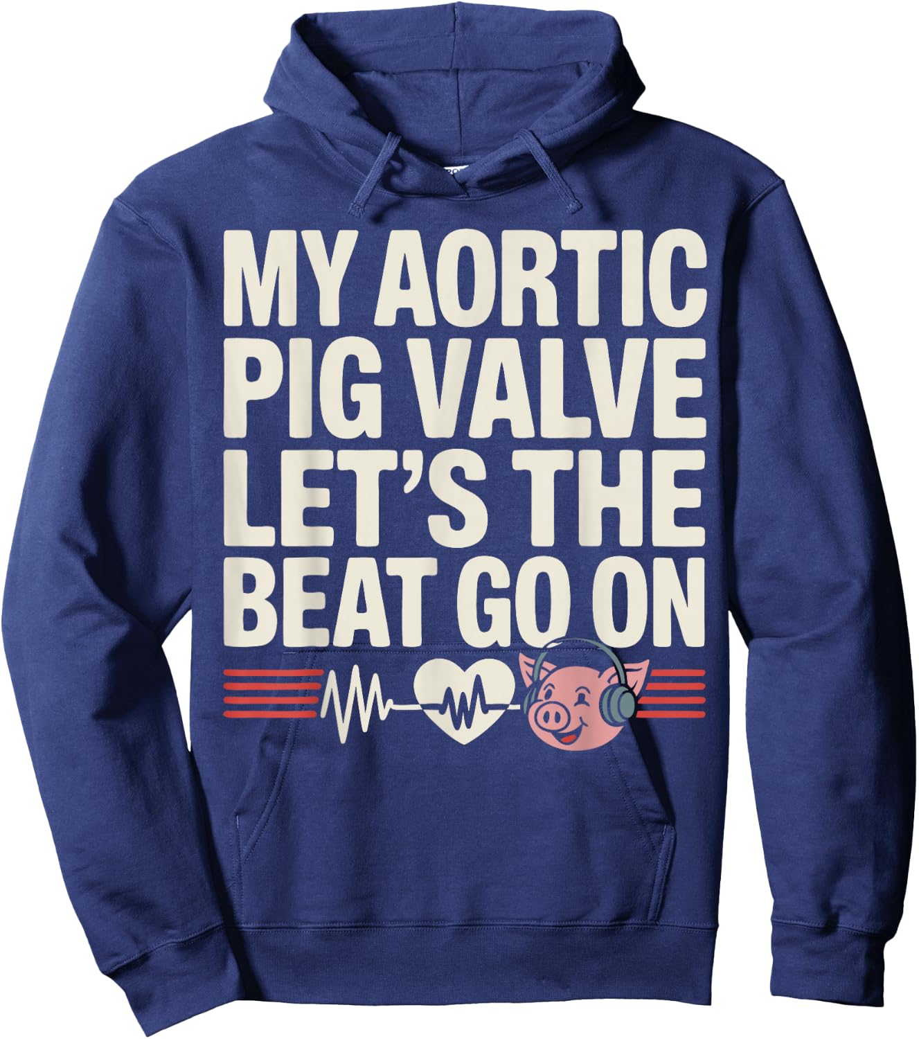 Funny Aortic Pig Valve Surgery Hoodie - Hoodie | Navy