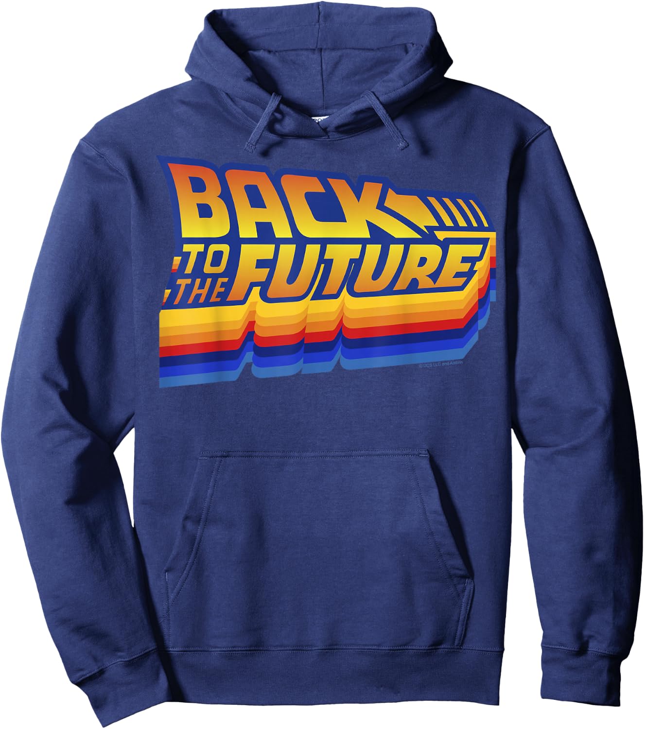Back to The Future 35th Anniversary Retro Logo Hoodie - Hoodie | Navy