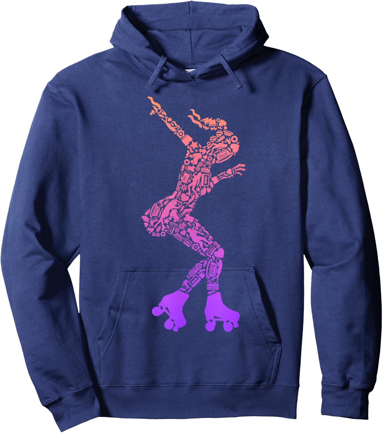 Roller Skates Children's Roller Skates Women's Roller Skates Girls , black Hoodie - Hoodie | Navy
