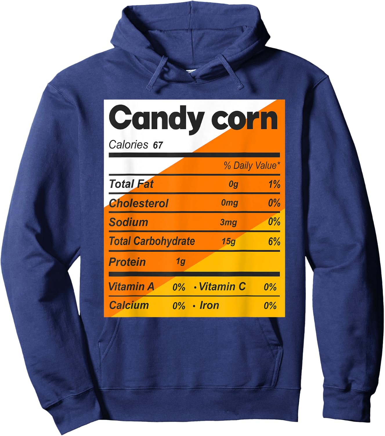 Funny Candy Corn Nutrition Facts Halloween matching Hoodie - Hoodie | Navy
