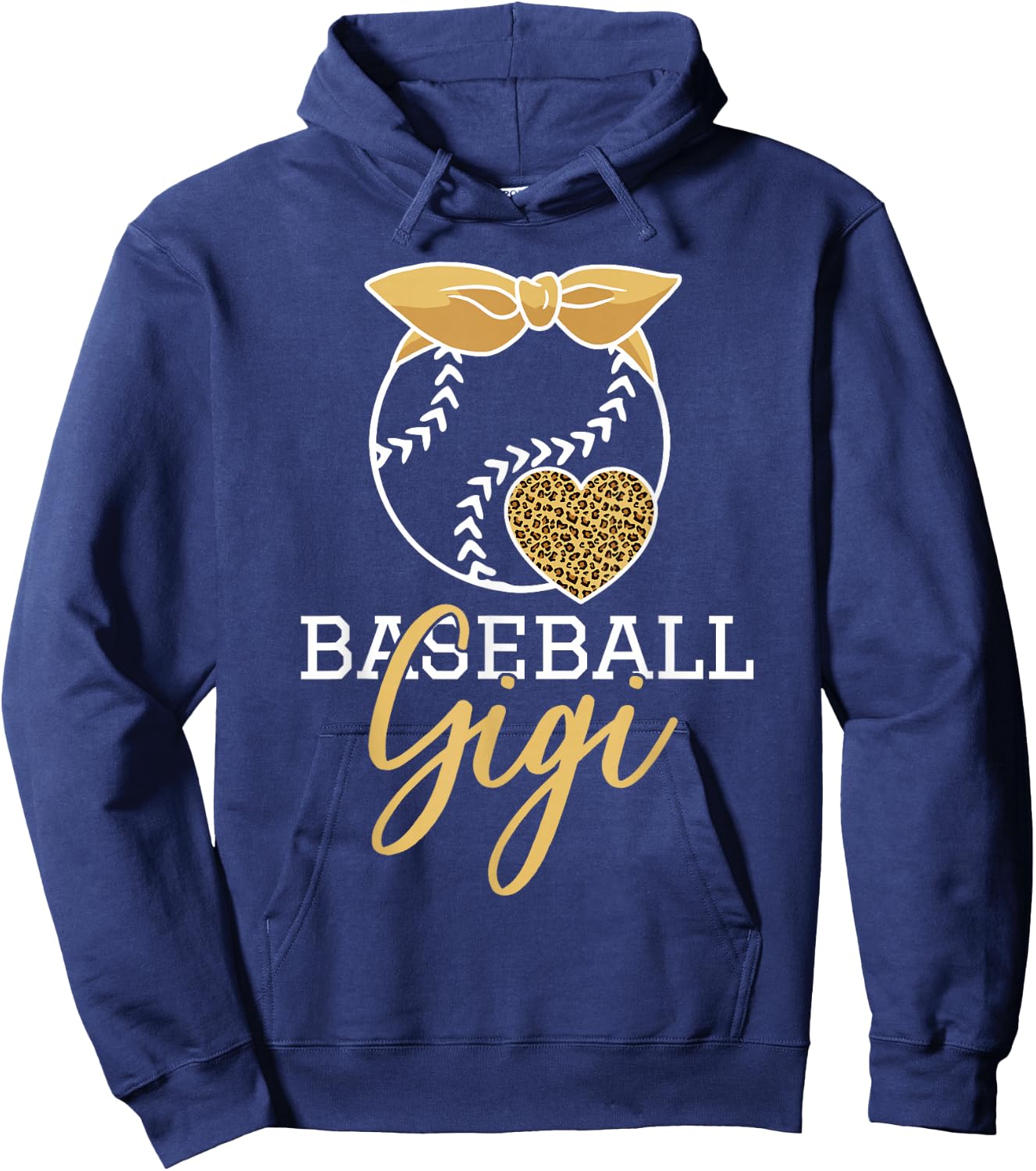 Baseball Gigi Leopard Women for Grandma Hoodie - Hoodie | Navy