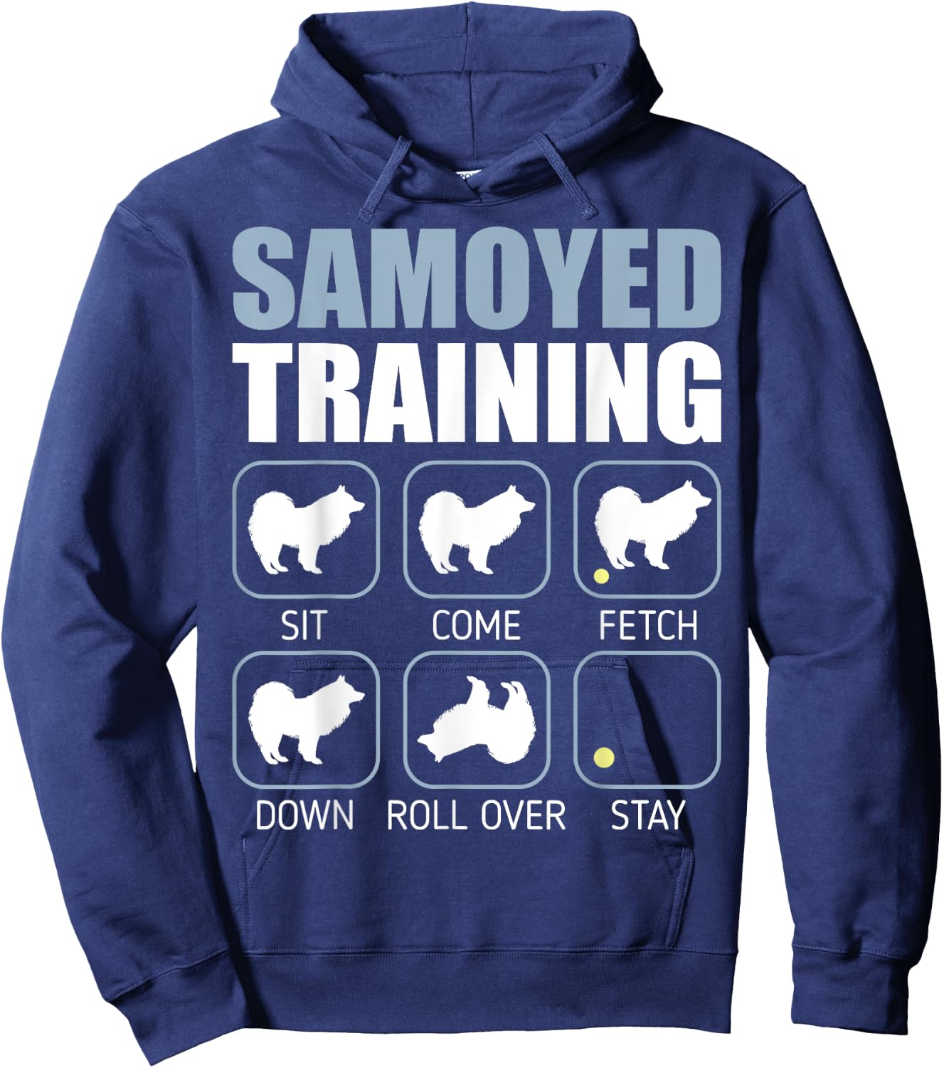 Samoyed Dog Training Stubborn Tricks Funny Gift Women Hoodie - Hoodie | Navy