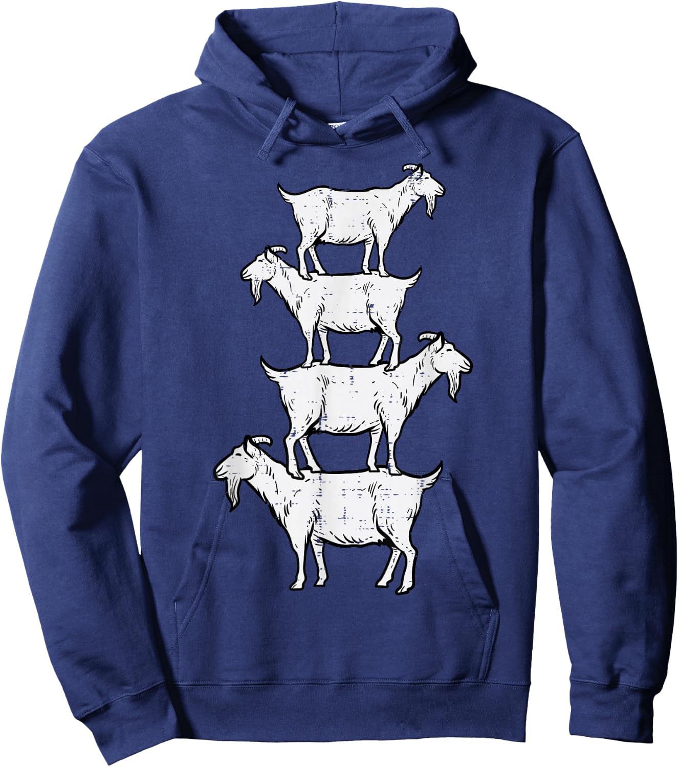 Goats Stack Funny Farm Animal Livestock Farmer Men Women Kid Hoodie - Hoodie | Navy
