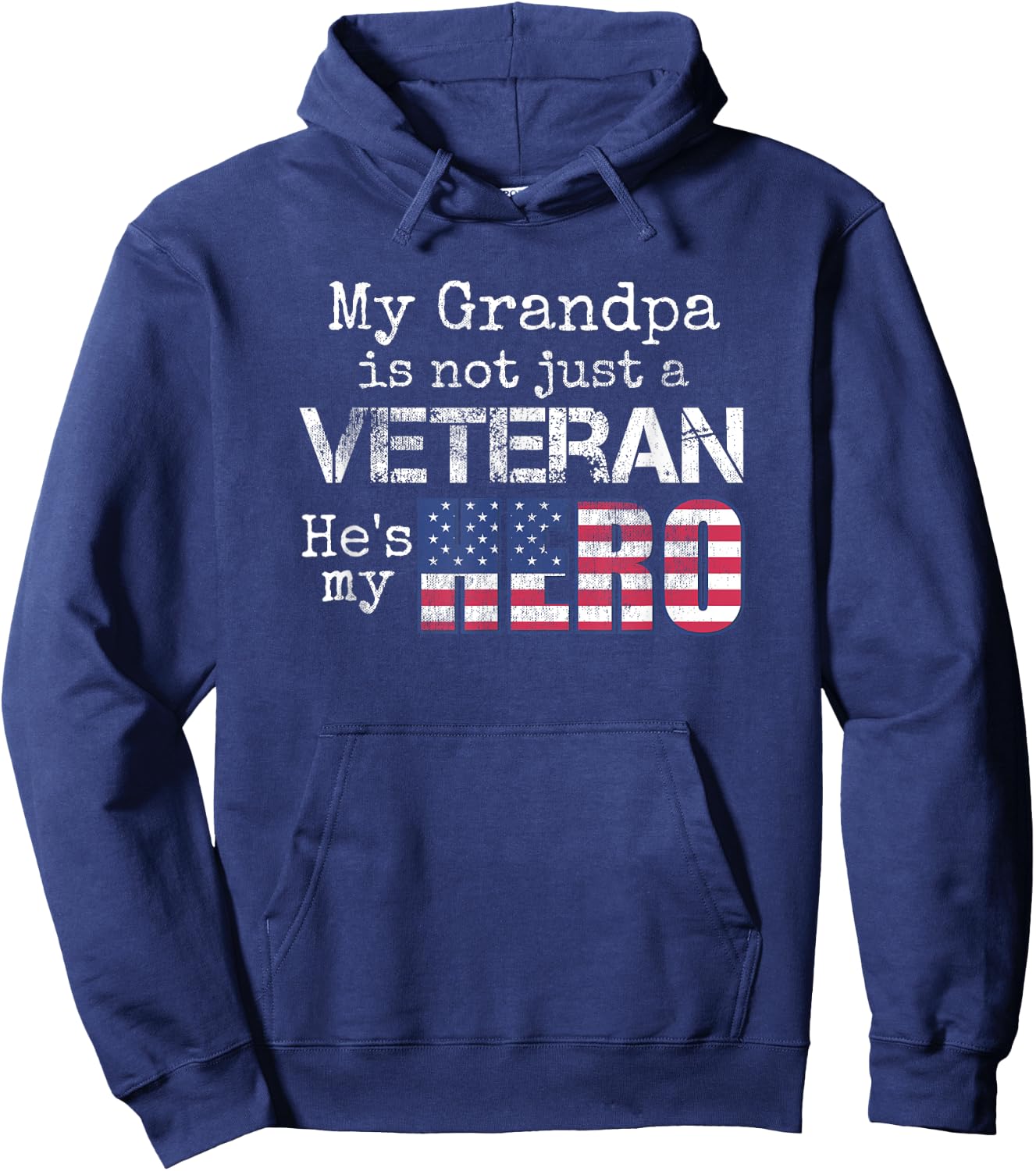 Military Family Veteran - My Grandpa Veteran My Hero Hoodie - Hoodie | Navy