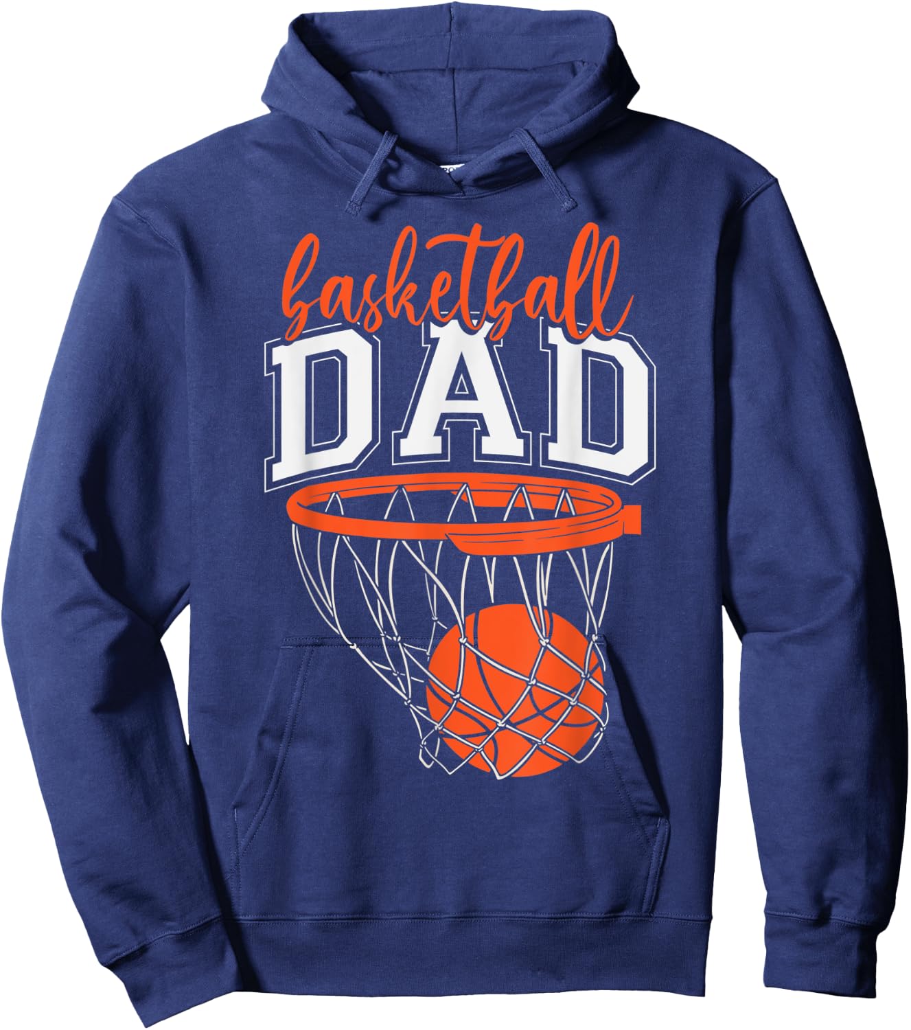 Basketball Dad Sports Fan Kids Exciting Father Parents Love Hoodie - Hoodie | Navy