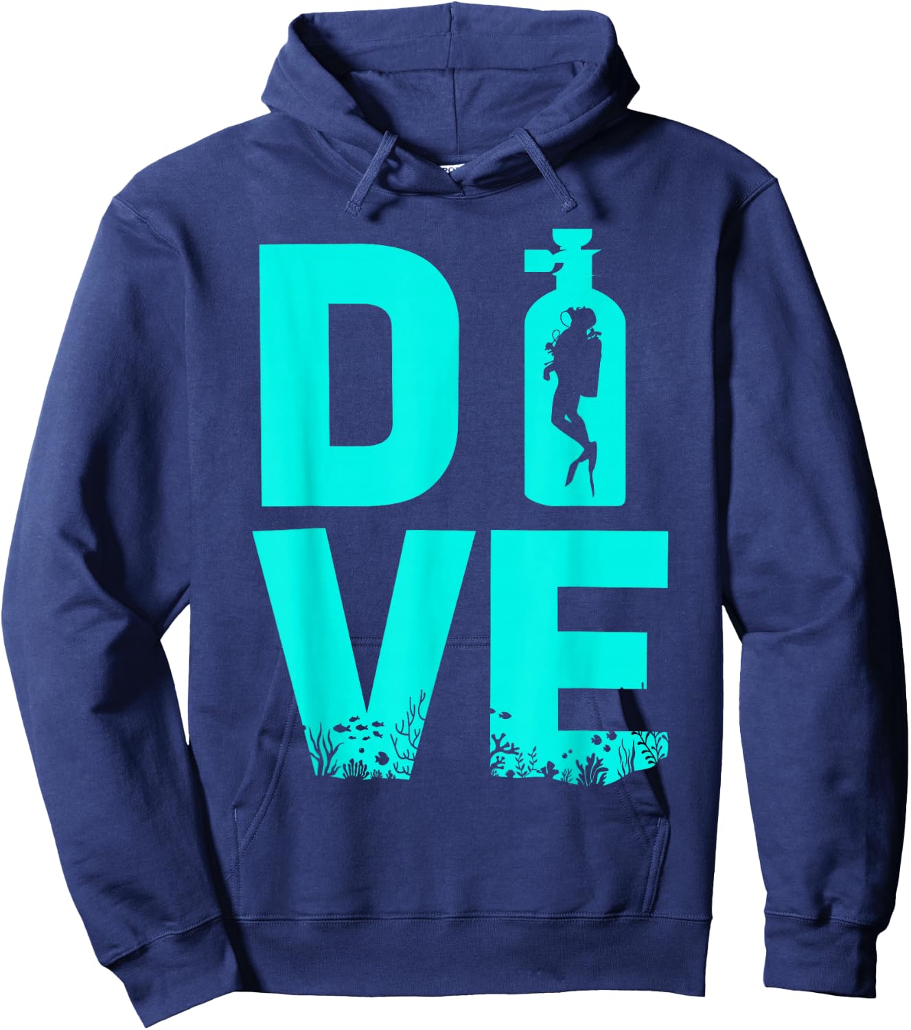 Art amusant sur le thème de la plongée sous-marine pour hommes et femmes Hoodie - Hoodie | Navy