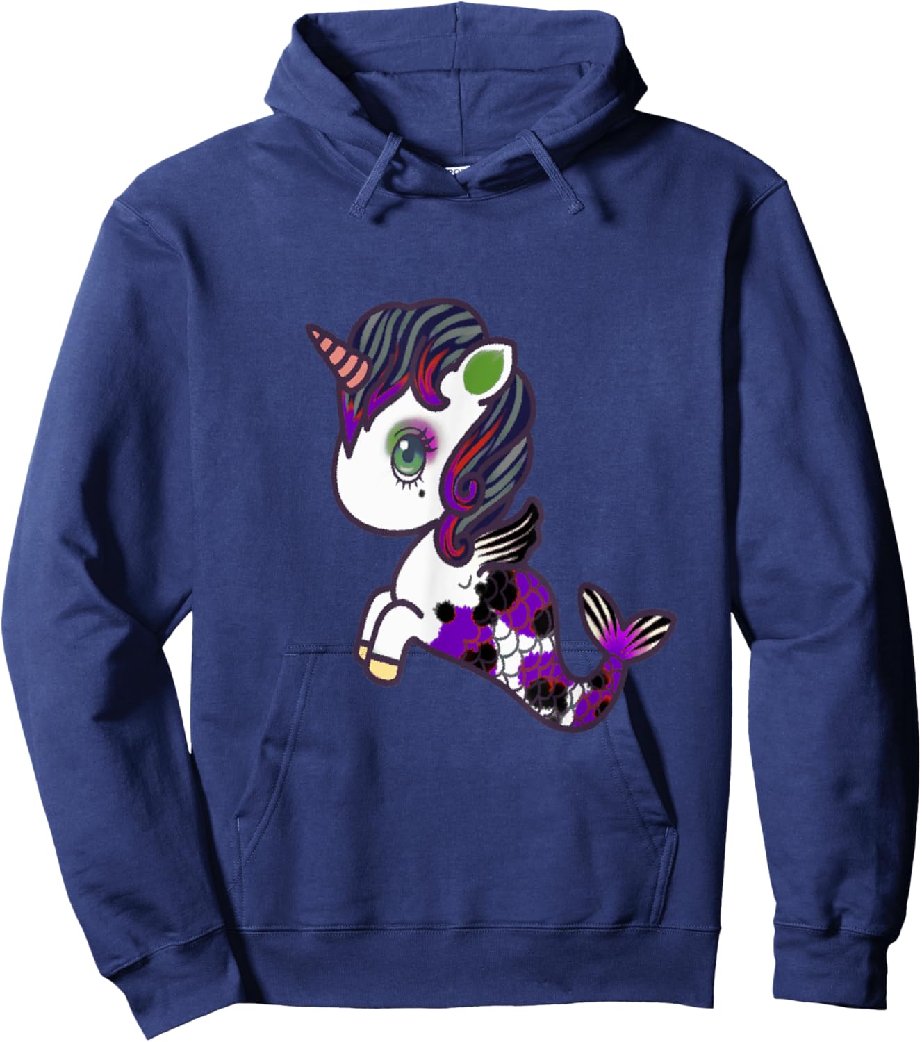 Mermaid Unicorn Mermicorno Hoodie - Hoodie | Navy