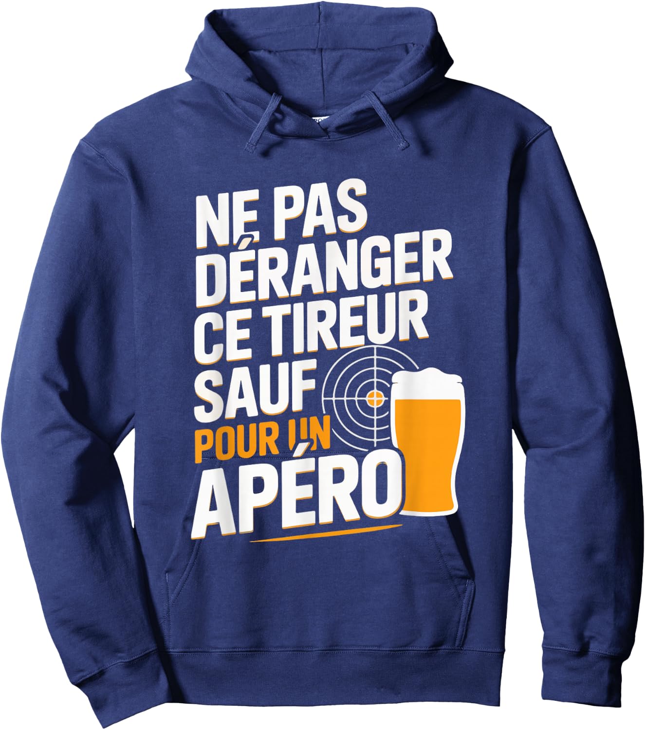 Shooting Sporty Aperitif Man Humor Gift Shooter Funny Beer Hoodie - Hoodie | Navy