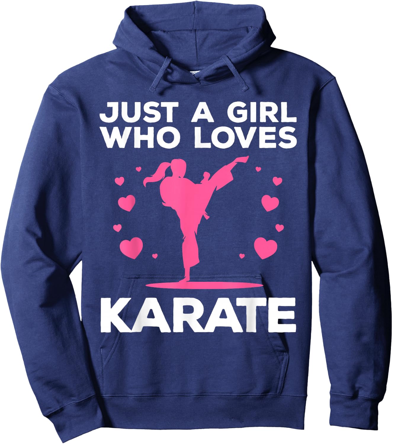 Funny Karate Girls Karate Black Belt Martial Arts Hoodie - Hoodie | Navy