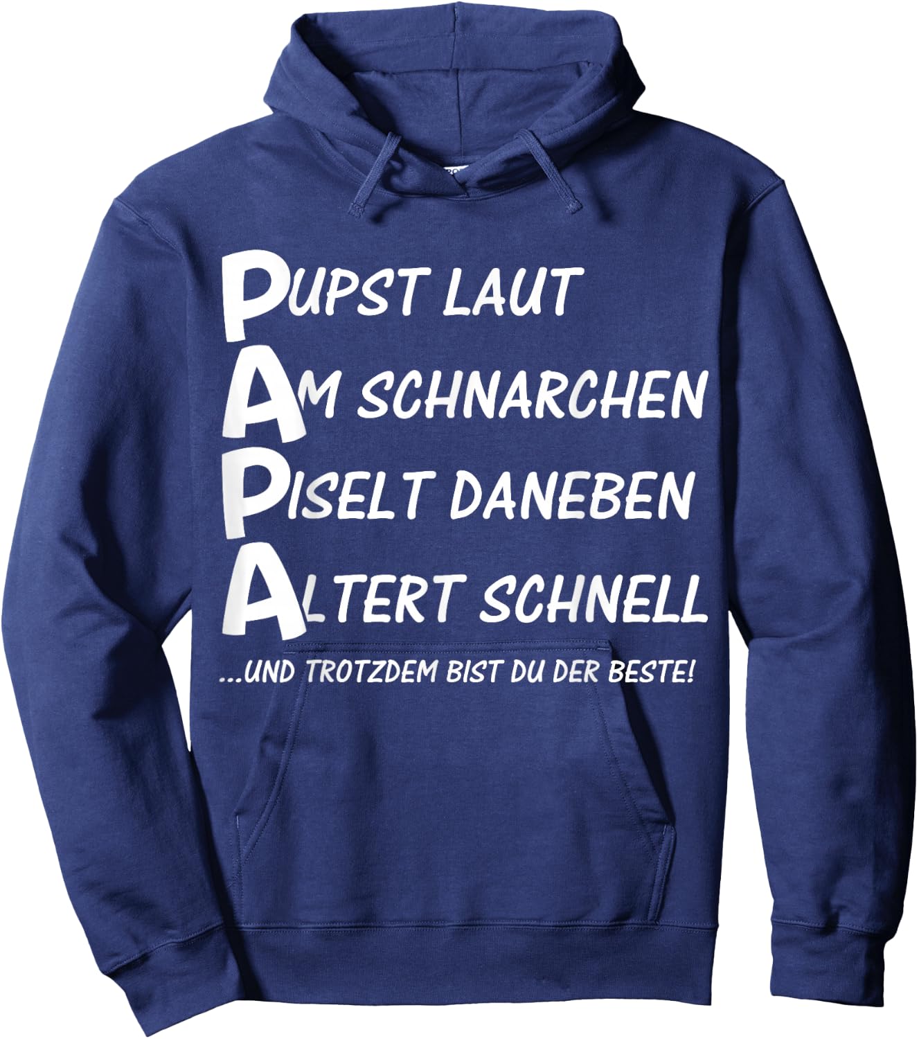 PAPA Lustiger Spruch zum Vatertag für Väter Papas Hoodie - Hoodie | Navy