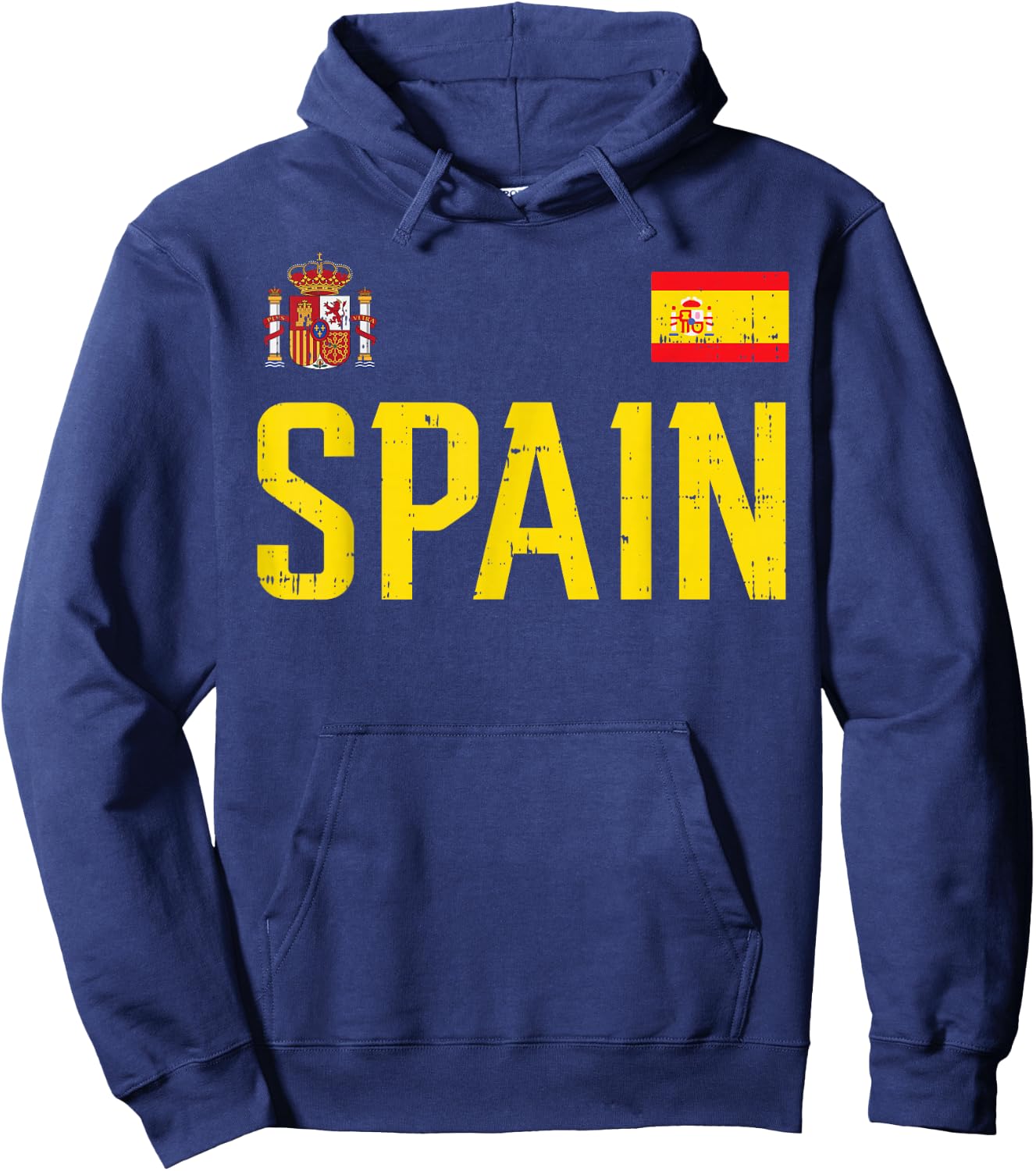 Spain Flag Espana Football Soccer Fan Men Women Kids Hoodie - Hoodie | Navy