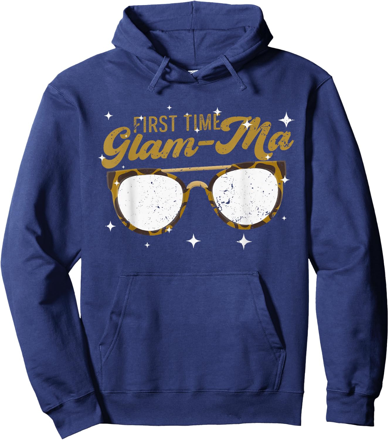 First Time Glamma - New Grandma Grandmother Glam Ma Hoodie - Hoodie | Navy