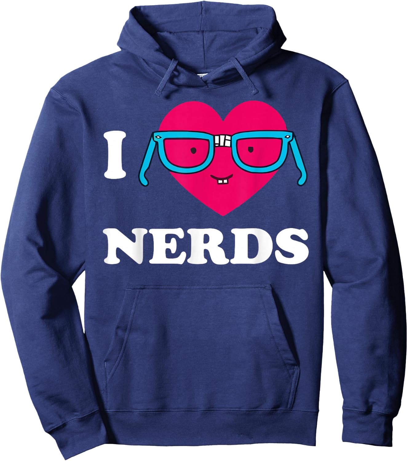 I Love Nerds Shirt I heart Nerds T Shirt Hoodie - Hoodie | Navy