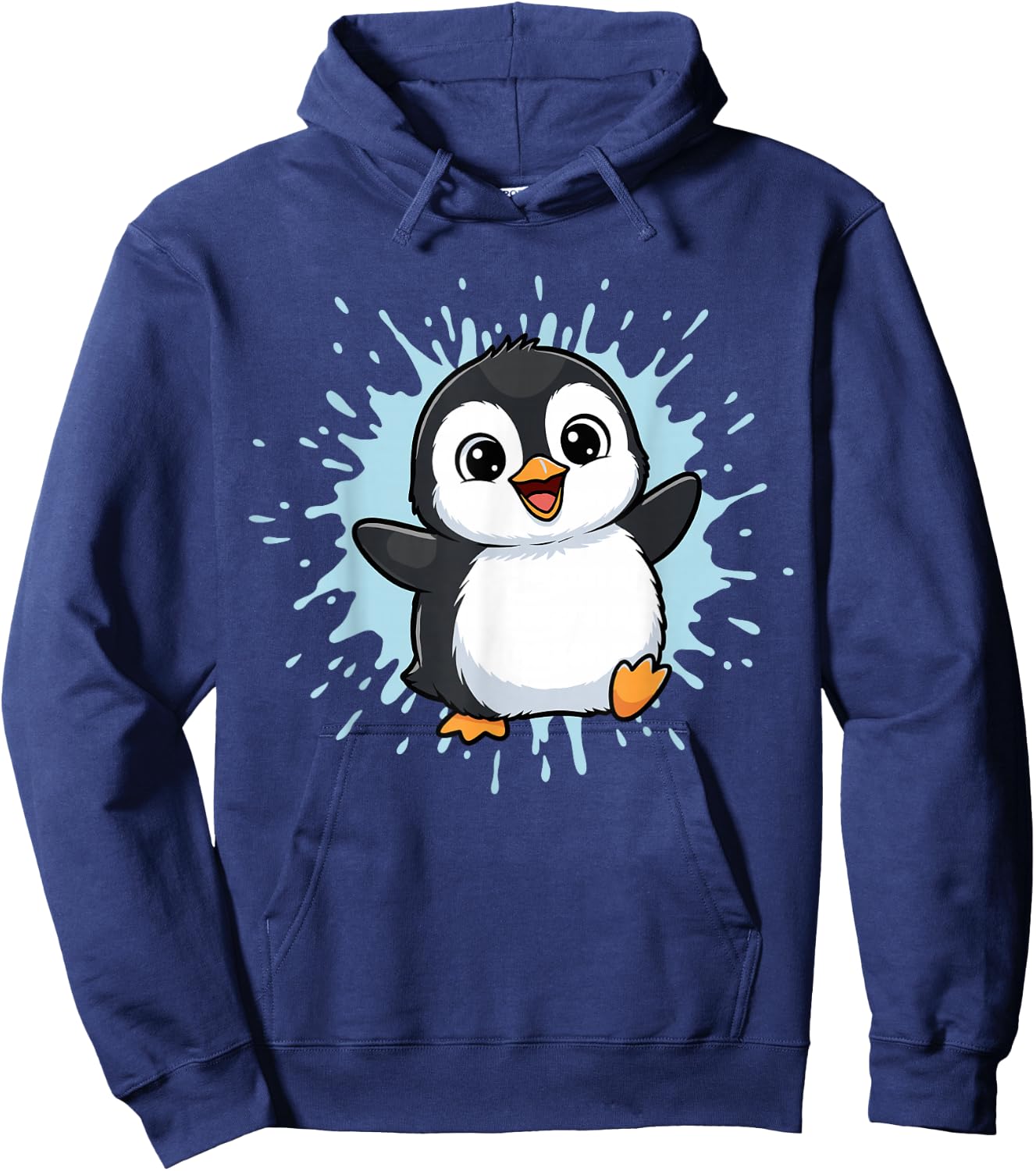 Happy Baby Penguin Splash Cute Arctic Friend Hoodie - Hoodie | Navy