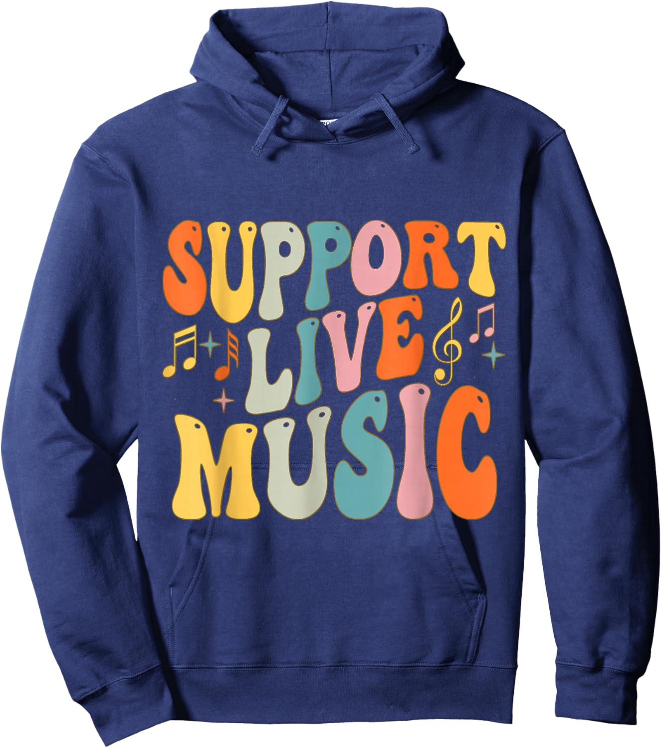 Support Live Music musician artist Music Lovers Men Women Hoodie - Hoodie | Navy