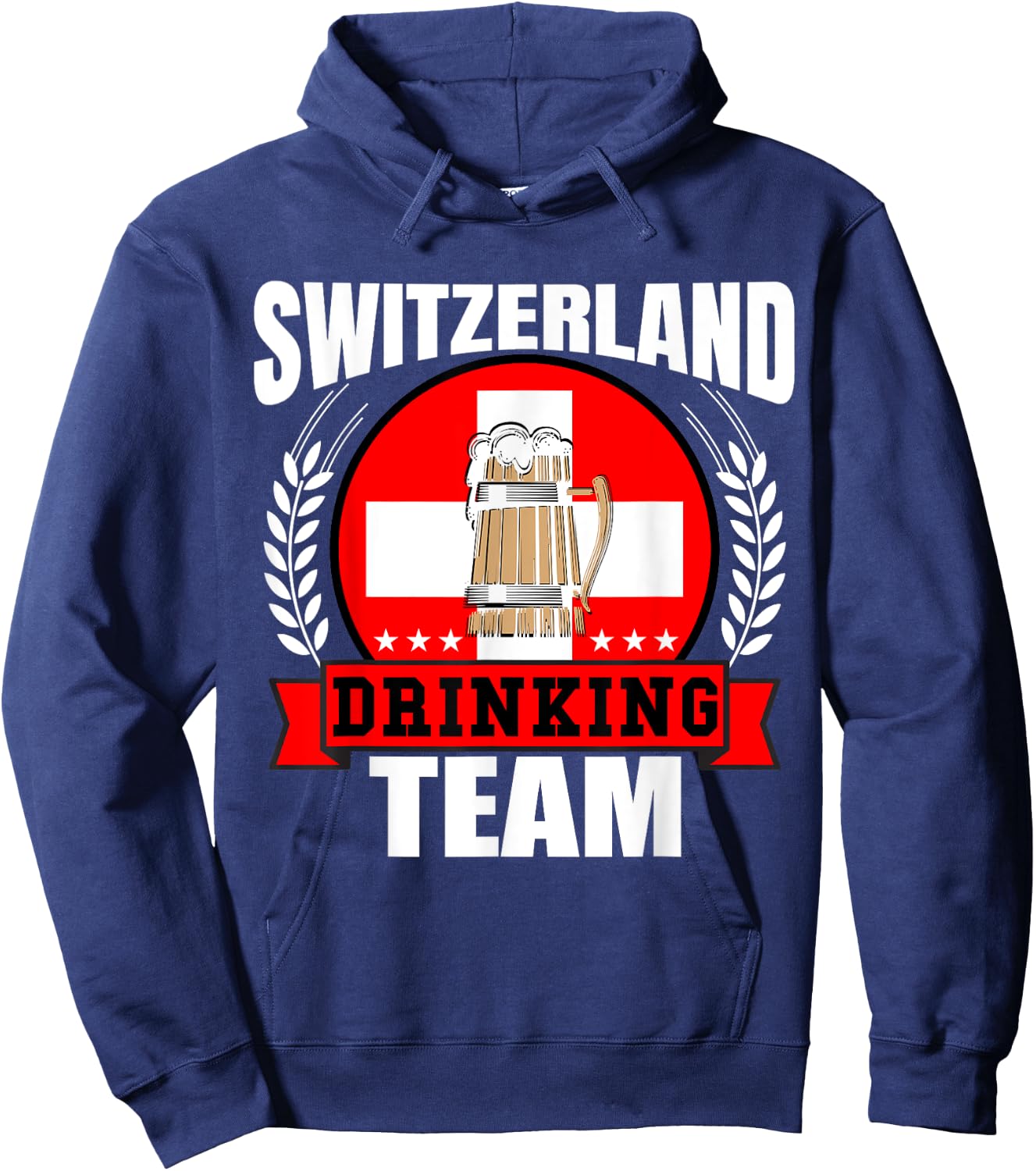 Switzerland Drinking Team Funny Swiss Flag Beer Party Gift Hoodie - Hoodie | Navy