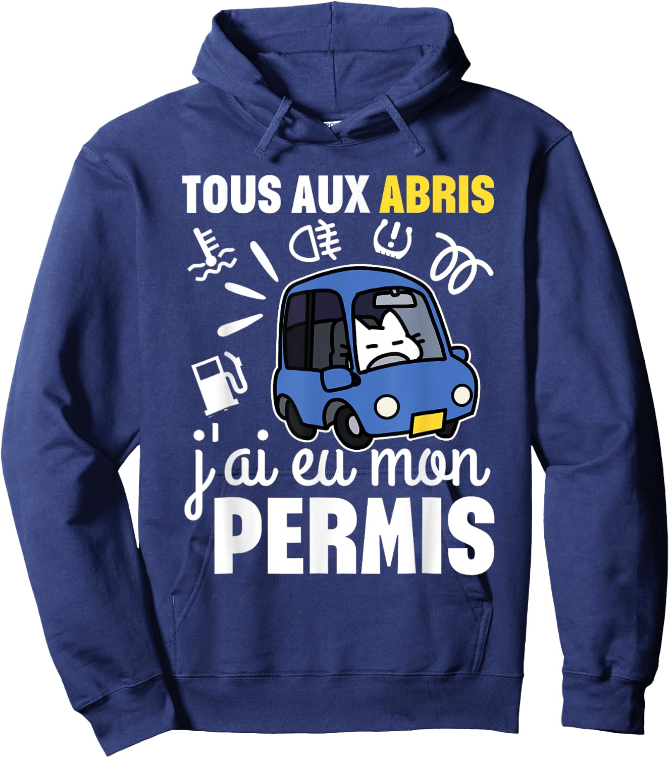 Young Driver Humor All In Shelter, I Got My License , Black, S Hoodie - Hoodie | Navy